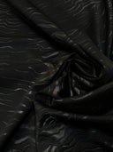 Polyester Techno Heavy Weight Fabric - Black Matte Zebra Design, 56" To 58" Width