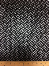 3Mm Silver And Black Matte Sequins Basket Pattern Stretch Poly Spandex Fabric - Silver/Black Basket Pattern, 56"-58" Width