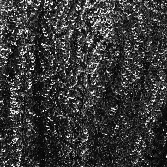 Black Seaweed Glitz Sequin Mesh Fabric,