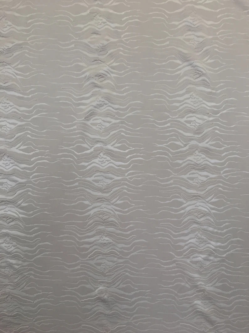 Polyester Techno Heavy Weight Fabric - Black Matte Zebra Design, 56" To 58" Width