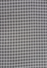 Polyester Spandex Double Knit Fabric - Black And Ivory Plaid Design, 56" Width