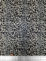 Leopard Animal Print Nylon Spandex Fabric - Shiny Tricot, Leopard Print, 58"-60" Width
