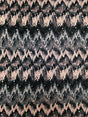 Ikat Zigzag Pattern Polyester Fabric - Holographic Faux Sequins, Stretch Bodre Mini Pleat, 57" To 58" Width