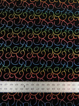 Polyester Spandex Velvet Fabric - Multi Foil Hologram Effect Swirl Design, 58 To 60 Inches Wide