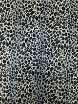 Leopard Animal Print Nylon Spandex Fabric - Shiny Tricot, Leopard Print, 58"-60" Width