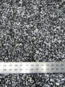 Polyester Textured Chiffon Fabric - Animal Print Large Rosettes On Black Non-Stretch Mesh, Silver, Brown, 50" Width