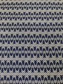 Polyester Venezia Spandex Fabric - Geometric Small Design, Navy, Beige, 58" Width