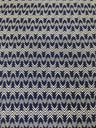 Polyester Venezia Spandex Fabric - Geometric Small Design, Navy, Beige, 58" Width