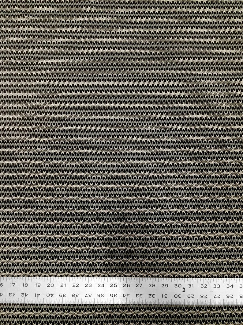 Polyester Venezia Spandex Fabric - Geometric Small Design, Navy, Beige, 58" Width