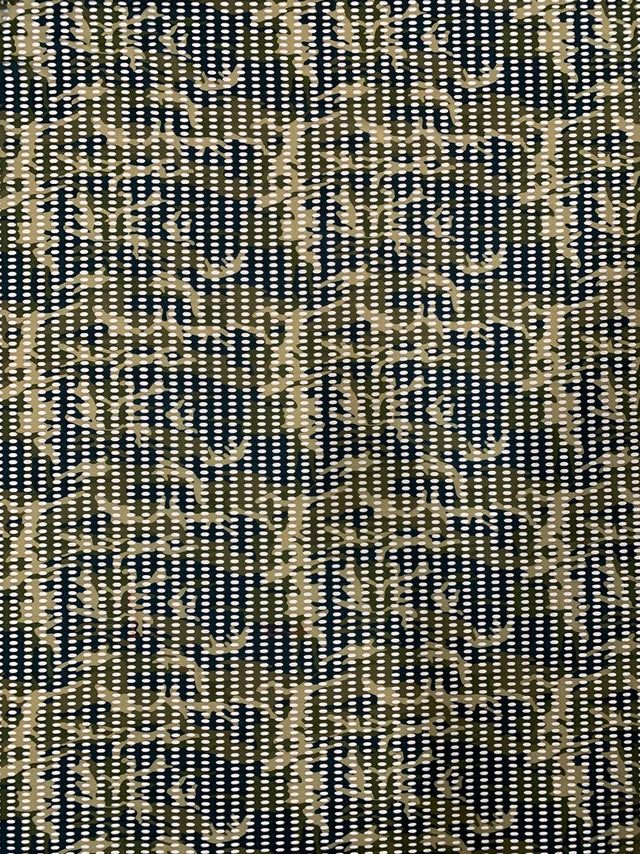 Nylon Spandex Fabric - See-Through Oval Fishnet Camouflage Design, 10 Mm Mesh, 58/60" Width