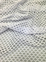Small Fish Net Mesh Polyester Spandex Fabric - 0.4 Inch Diamond Mesh, See Through, 58" To 60" Width