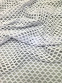 Small Fish Net Mesh Polyester Spandex Fabric - 0.4 Inch Diamond Mesh, See Through, 58" To 60" Width