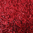 Red Seaweed Glitz Sequin Mesh Fabric,