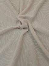 Polyester Acetate Fukuro Jacquard Fabric - Textured Swirl Design, Wine, Blush, Royal, 58/60" Width
