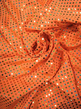 Polyester Single Spandex Fabric - 4Mm Hologram Shiny Circle, 58" To 60" Width