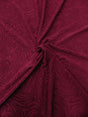 Polyester Acetate Fukuro Jacquard Fabric - Textured Swirl Design, Wine, Blush, Royal, 58/60" Width