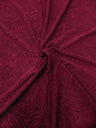 Polyester Acetate Fukuro Jacquard Fabric - Textured Swirl Design, Wine, Blush, Royal, 58/60" Width