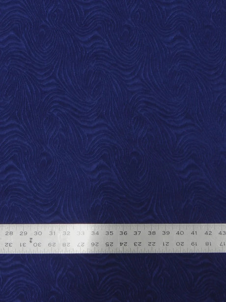 Polyester Acetate Fukuro Jacquard Fabric - Textured Swirl Design, Wine, Blush, Royal, 58/60" Width