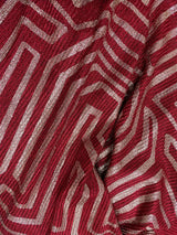 Polyester Spandex 2X2 Rib Fabric - Abstract Gold Foil Design, Light Weight, 56/58" Width