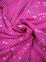 Polyester Single Spandex Fabric - 4Mm Hologram Shiny Circle, 58" To 60" Width