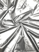 Polyester Spandex Shiny Faux Liquid Vinyl Fabric - Black, Red, Silver, White, Gold, Orange, 56" Width