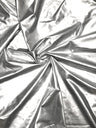 Polyester Spandex Shiny Faux Liquid Vinyl Fabric - Black, Red, Silver, White, Gold, Orange, 56" Width