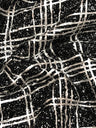 Polyester Spandex Fabric - Poodle Textured Dull Foil, 4Mm Sequins, Silver/Black, Gold/Black, 52/54" Width