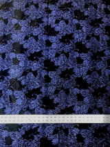 Polyester Velvet Spandex Fabric - Royal Glitters Geometric Design, Royal Blue, 58-60" Width