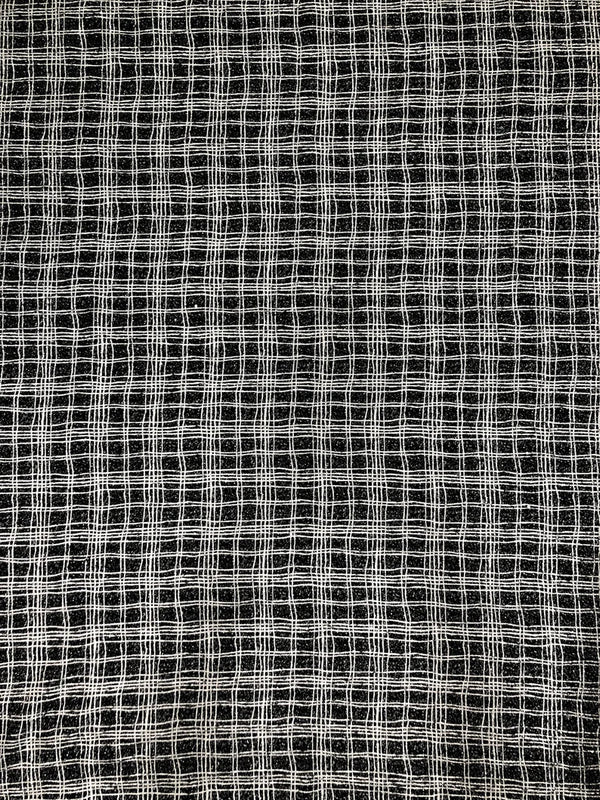 Polyester Spandex Fabric - Poodle Textured Dull Foil, 4Mm Sequins, Silver/Black, Gold/Black, 52/54" Width