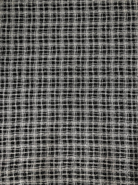 Polyester Spandex Fabric - Poodle Textured Dull Foil, 4Mm Sequins, Silver/Black, Gold/Black, 52/54" Width
