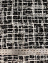 Polyester Spandex Fabric - Poodle Textured Dull Foil, 4Mm Sequins, Silver/Black, Gold/Black, 52/54" Width