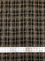 Polyester Spandex Fabric - Poodle Textured Dull Foil, 4Mm Sequins, Silver/Black, Gold/Black, 52/54" Width