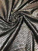 Polyester Spandex Fabric - 2Mm Circle Foil Dots, 58"-60" Wide