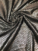 Polyester Spandex Fabric - 2Mm Circle Foil Dots, 58"-60" Wide
