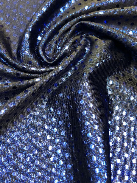 Polyester Spandex Fabric - 2Mm Circle Foil Dots, 58"-60" Wide