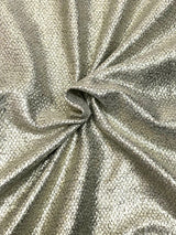Polyester Sweater Knit Fabric - Gold Lurex Foil Design, 58/60" Width (1 Yard)