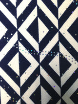 Polyester Spandex Textured Fukuro Fabric - 2-Way Stretch, 1Mm Hologram, Black, Navy, Red, 56" To 58" Width