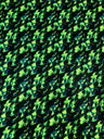 Nylon Spandex Fabric - Silver Glitters Fluorescent Flames Design, Green, Red, 58/60" Width