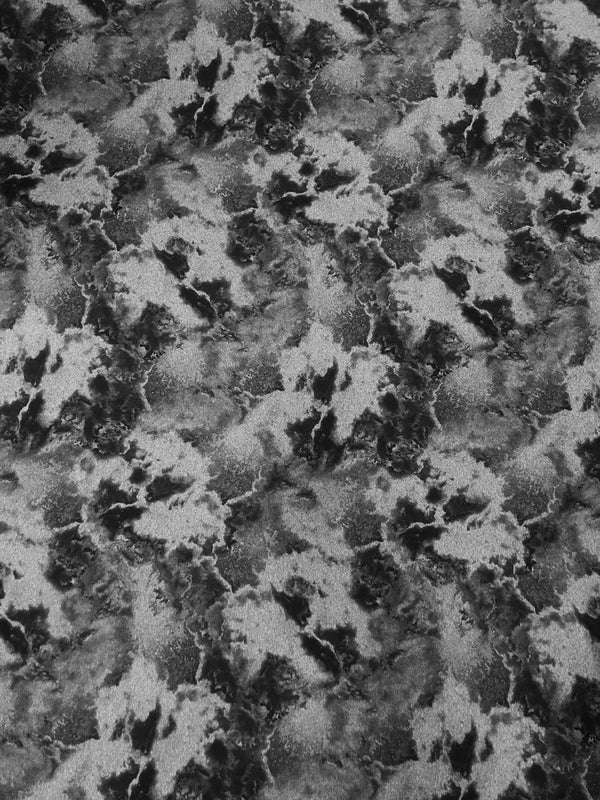 Heavy Nylon Supplex Fabric - Charcoal Grey/Black Tie Dye Design, 58/60" Width