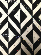 Polyester Spandex Textured Fukuro Fabric - 2-Way Stretch, 1Mm Hologram, Black, Navy, Red, 56" To 58" Width