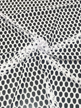 Nylon Spandex Oval Fishnet Mesh Fabric - See Through Plain Oval Pattern, 56" Width