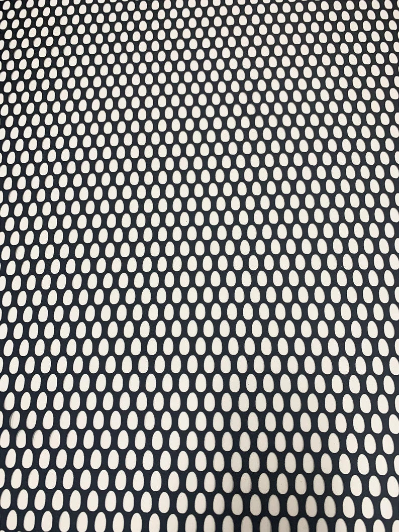 Nylon Spandex Oval Fishnet Mesh Fabric - See Through Plain Oval Pattern, 56" Width