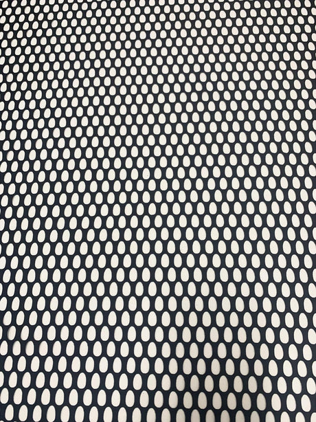 Nylon Spandex Oval Fishnet Mesh Fabric - See Through Plain Oval Pattern, 56" Width
