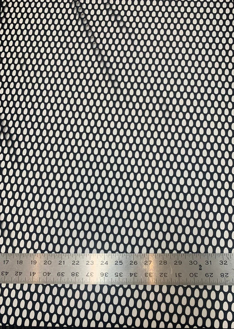 Nylon Spandex Oval Fishnet Mesh Fabric - See Through Plain Oval Pattern, 56" Width