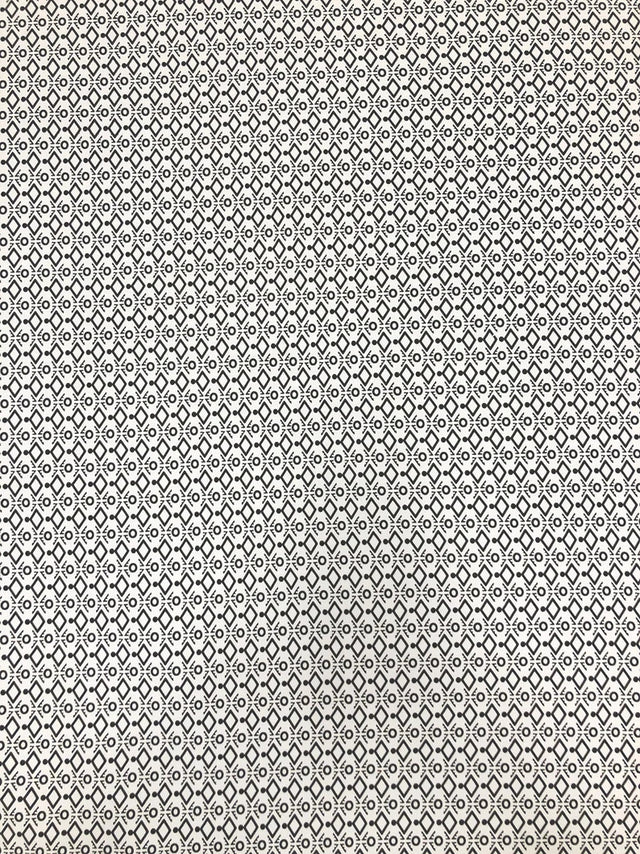 Polyester Spandex Fabric - Small Geometric White And Black Print, 58" Width