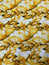 Techno Swirl Polyester Spandex Fabric - Textured Swirl, Medium Weight, 58" Width