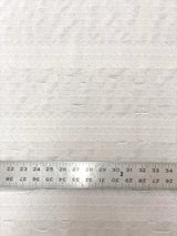 Polyester Spandex Light Weight Fabric - Off White Ruffles, Textured Chevron Design, 52/54" Width