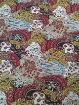Polyester Spandex Fabric - Paisley Design, 58" To 60" Width