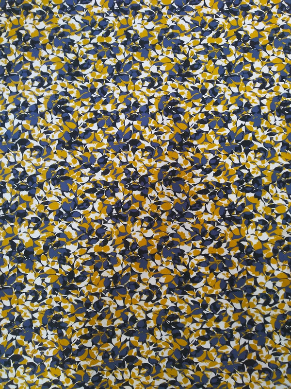 Polyester Spandex Fabric - Leaves Pattern, 58"-60" Width