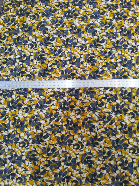 Polyester Spandex Fabric - Leaves Pattern, 58"-60" Width